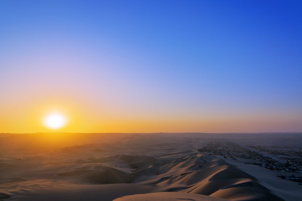 Sunset in a Desert